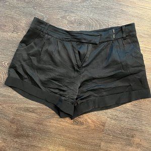 Diane Von Furstenberg Black Silk Shorts